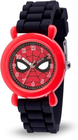 Marvel Spider-Man Kids' Plastic Time Teacher Analog Quartz Silicone Strap Watch in Saudi Arabia