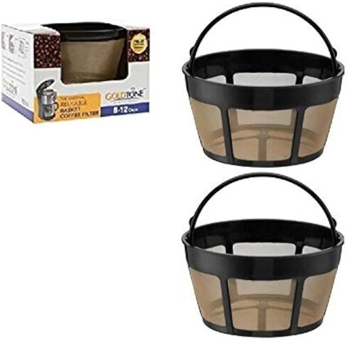 GOLDTONE Reusable 8-12 Cup Basket Coffee Filter fits Hamilton Beach Coffee Makers and Brewers. Replaces your Hamilton Beach Reusable Coffee Filter - BPA Free in Saudi Arabia