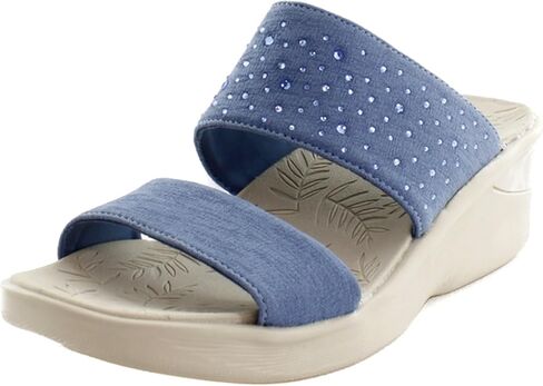 BZees Women's Sienna Bright Machine Washable Comfort Wedge Sandal in Saudi Arabia
