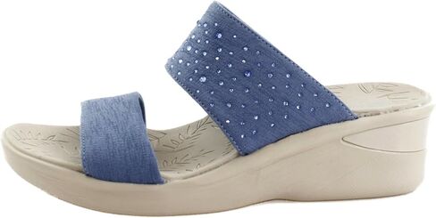 BZees Women's Sienna Bright Machine Washable Comfort Wedge Sandal in Saudi Arabia