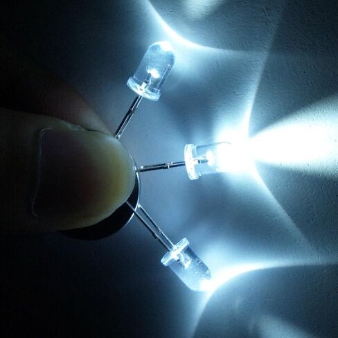 100PCS 5mm Orange LED Diode Lights Clear Emitting LEDs for High Intensity Super Bright Lighting Bulb Lamps Electronics Components Lamp Diodes in Kuwait