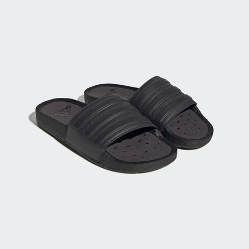 adidas Unisex Adilette Boost Slides Sandal, Carbon/Black/Black, 7 US Men in Saudi Arabia