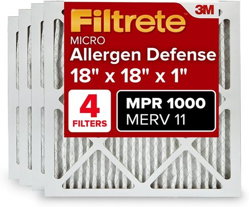 Filtrete 20x24x1 Air Filter, MPR 1000, MERV 11, Micro Allergen Defense 3-Month Pleated 1-Inch Air Filters, 4 Filters in Kuwait