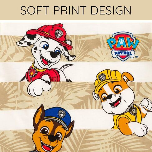 Paw Patrol Chase Marshall Rubble Little Boys T-Shirt and Mesh Shorts Outfit Set Yellow/Blue 6 in Saudi Arabia