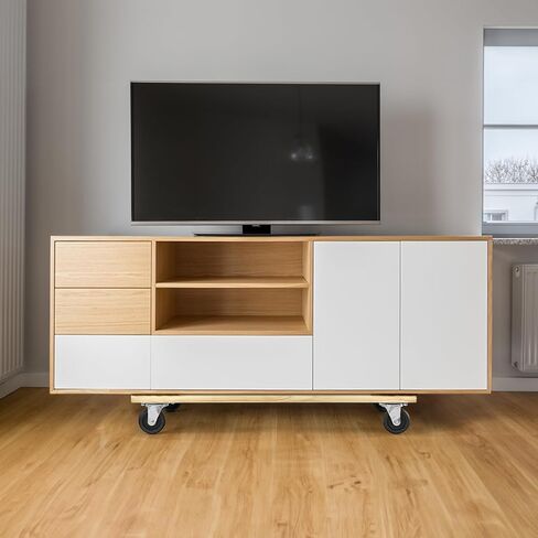 VEVOR Furniture Dolly, 1000 lbs Load Capacity, 18" x 30", 4 x 3 PP Swivel Casters, Heavy Duty Hardwood Furniture Moving Dolly, Mover's Dolly, Moving Cart with Wheels for Heavy Furniture, Two Pack in Kuwait