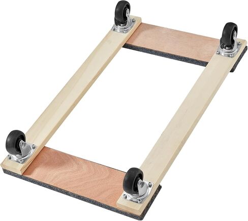 VEVOR Furniture Dolly, 1000 lbs Load Capacity, 18" x 30", 4 x 3 PP Swivel Casters, Heavy Duty Hardwood Furniture Moving Dolly, Mover's Dolly, Moving Cart with Wheels for Heavy Furniture, Two Pack in Kuwait