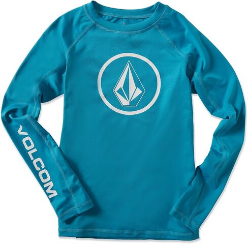 Volcom Boys' Lido Solid Lycra Long Sleeve Rashguard 50+ Uv Protection in Saudi Arabia