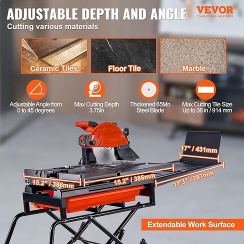 VEVOR 7.2amp Jig Saw 800w، 4-Stage Orbital 0-45° قطع منحني مشطوف، 6 بانوراما متغيرة السرعة مع مسطرة مقياس ليزر، مجموعة أدوات كهربائية سلكية 3100 سرعة مع شفرات القاطع in Kuwait
