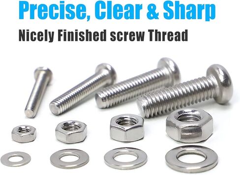 مجموعة متنوعة من الصواميل والمسامير من 660 قطعة، ايه اي تي تي ال 304 من الستانلس ستيل متري دقيق M3 M4 M5 M6، مجموعة براغي متنوعة سداسية الرأس مع مفاتيح ربط in Kuwait