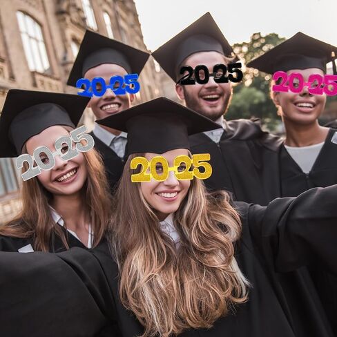 Kanayu 6 Pcs 2024 Glasses 2024 Glitter New Year Eve Glasses 2024 Number Eyeglasses New Year's Eve Props Fancy Funny Sunglasses for New Years Party Supplies Photo Props Gold Silver Black in Saudi Arabia
