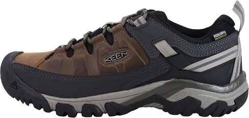 KEEN Men's Targhee 3 Low Height Waterproof Hiking Shoes, Steel Grey/Golden Brown, 9.5 in Saudi Arabia
