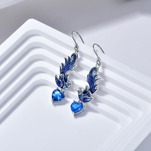 SELKAT أقراط البومة 925 فضة Moonstone البومة استرخى أقراط مجوهرات هدايا للنساء الفتيات هيبوالرجينيك in Saudi Arabia