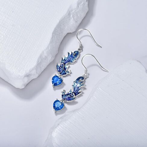 SELKAT أقراط البومة 925 فضة Moonstone البومة استرخى أقراط مجوهرات هدايا للنساء الفتيات هيبوالرجينيك in Saudi Arabia