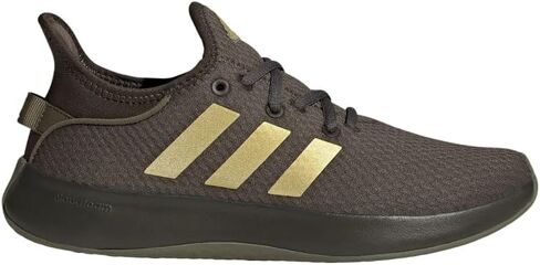 adidas Women's Cloudfoam Pure Sportswear Sneakers, White/Gold Metallic/Wonder White, 8.5 in Saudi Arabia