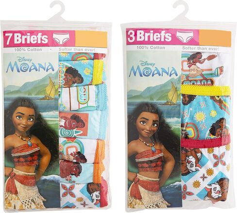 Disney 4T Moana Girls Briefs Panty Multipacks, Multicolor in Saudi Arabia