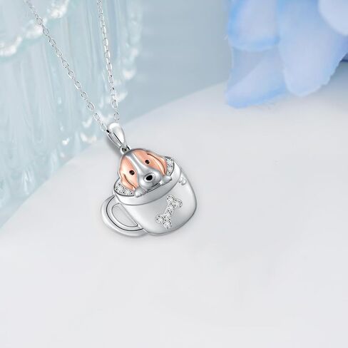 Feijiesi Yorkie Gifts 925 Sterling Silver Cute Yorkie Necklace Dog Jewelry Gifts for Women Girls Yorkie Lovers in Saudi Arabia