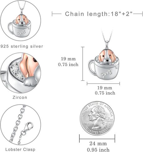 Feijiesi Yorkie Gifts 925 Sterling Silver Cute Yorkie Necklace Dog Jewelry Gifts for Women Girls Yorkie Lovers in Saudi Arabia