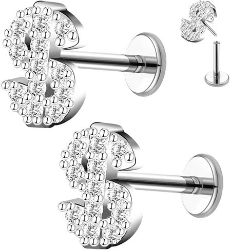 VERAMI 3pcs 20G Christmas Nose Stud Nose Rings Pack Cute Surgical Steel Nose Rings Xmas Christmas tree Santa Snow Nose Stud Piercing Jewelry for Women Men in Kuwait