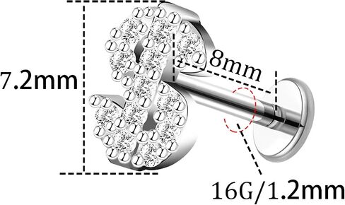 VERAMI 3pcs 20G Christmas Nose Stud Nose Rings Pack Cute Surgical Steel Nose Rings Xmas Christmas tree Santa Snow Nose Stud Piercing Jewelry for Women Men in Kuwait