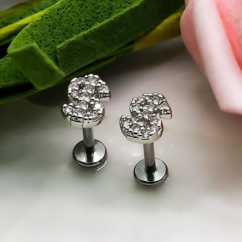 VERAMI 3pcs 20G Christmas Nose Stud Nose Rings Pack Cute Surgical Steel Nose Rings Xmas Christmas tree Santa Snow Nose Stud Piercing Jewelry for Women Men in Kuwait
