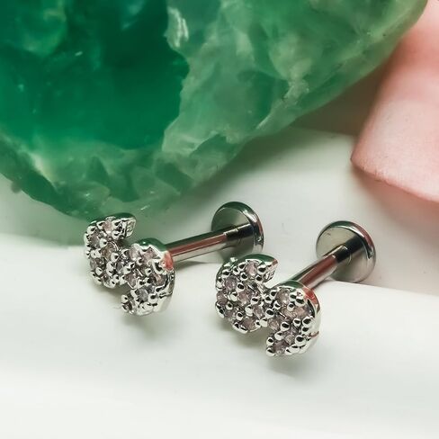 VERAMI 3pcs 20G Christmas Nose Stud Nose Rings Pack Cute Surgical Steel Nose Rings Xmas Christmas tree Santa Snow Nose Stud Piercing Jewelry for Women Men in Kuwait
