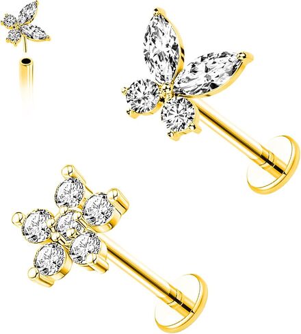 VERAMI 3pcs Nose Ring Studs Pack 20G Christmas Nose Studs Cute Surgical Steel Nose Rings Xmas Christmas tree Santa Snow Nose Stud Piercing Jewelry for Women Men in Saudi Arabia