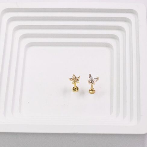 VERAMI 3pcs Nose Ring Studs Pack 20G Christmas Nose Studs Cute Surgical Steel Nose Rings Xmas Christmas tree Santa Snow Nose Stud Piercing Jewelry for Women Men in Saudi Arabia