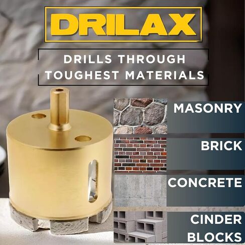 2 inch Diamond Hole Saw for Concrete Masonry Cinder Blocks Stucco Granite Quartz Marble Core Drill Bit Heavy Duty Dry or Wet Drilling Standard Shank Extra Deep Depth of Cut in Saudi Arabia