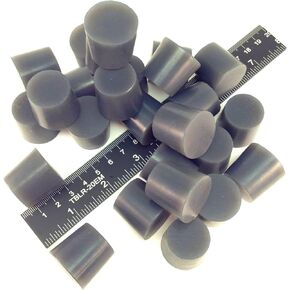 .906" x 1.063" STP5 Silicone Rubber Plugs - 25 Pack - Tapered Stoppers For Powder Coating, Painting, Ceramic Coating, Sealing Holes - Non-Toxic, Flexible, Reusable