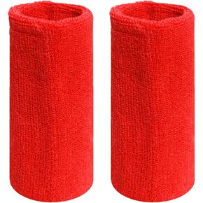 Sweatbands Sports Wristbands for Men and Women - 6 inch Elastic Athletic Wrist Bands for Tennis, Basketball, Running, Working Out