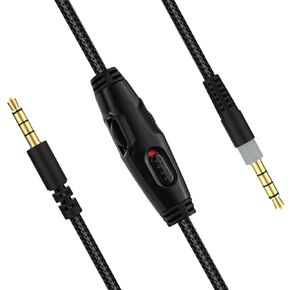Cloud Alpha Cable Replacement Audio Cable Compatible with HyperX Cloud Alpha Cloud Mix Gaming headsets with Mute & Volume Control, 4.9FT/1.5m(No Mic)
