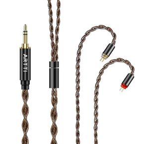 A1 Upgraded 4 Core Monocrystalline Copper Detachable Earphone Cable, IEM Cable in-Ear Headphone Audio Cable (2pin-0.78mm, 3.5mm)