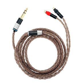 KK Cable MI-O Replacement Audio Upgrade Cable Compatible for HD650 HD600 HD580 HD525 HD565 Headphone, 6.35mm 1/4" TRS Plug, MI-O (2M(6.5ft))