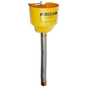 Justrite 11089 Bolt-On Funnel with Galvanized Hose, 1" OD x 14" Length, For Steel Can