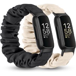 عبوتان متوافقتان مع 3 أساور من فيتبيت إنسباير للنساء والرجال والأطفال، حزام سكرانشي قابل للتمدد لطيف ومطاط رياضي بديل من القماش من أجل فيتبت إنسباير 3 أربطة، صغير in Kuwait