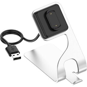Chofit Charger Stand Compatible with Amazfit GTR4/GTR4 Pro/GTS4/T-Rex 2, USB Charging Dock Cable with 4.9ft Cord for Amazfit GTS3/GTR 3/GTR 3 Pro/T-Rex 2 Smart Watch (Gray)