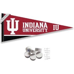Indiana Hoosiers Pennant Flag and Wall Tack Mount Pads