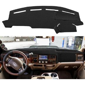 Yiz Dashboard Cover Dash Cover Mat Pad Carpet Custom Fit for Ford F250 F350 F450 Super Duty 1999 2000 2001 2002 2003 2004 / Ford Excursion 2000-2005 (Beige) Y72