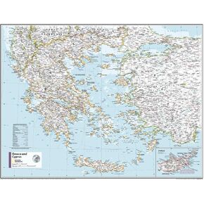 National Geographic Maps: Greece and Cyprus Wall Map - Compact - 21.5 x 16.25 inches in Saudi Arabia