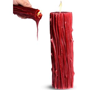 Thorn Drip Candle for Wellness and Relaxation & Romantic Candle Massage. Low Melting Point. Unscented Paraffin Body Wax. Perfect Spa Gift for Self-Care. 1 Piece, Red.