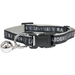 Pets First COLLAR for CATS - NFL LOS VEGAS RAIDERS CAT COLLAR. - Strong & Adjustable FOOTBALL Cat Collars with Metal Jingle Bell
