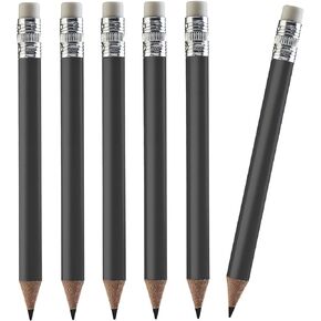 100pcs Mini Pencils with Eraser, Sharpened Wood Round Pencils for Schools, Wedding, Toddlers, Home, Corporate (White)