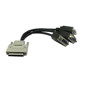 VHDCI Breakout Cable&Adapter-VHDCI(SCSI 68Pin) M to 3-Port VGA Female Splitter Breakout Cable for NVIDIA and VisionTek Graphics Cards