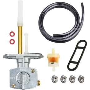 Fuel Tank Switch Valve Petcock for Yamaha Big Bear/Raptor Warrior/Wolverine,Suzuki LTZ 250/400,Polaris Predator 500, Kawasaki ATV & Motorcycles,With Fuel line