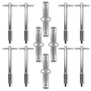 Valve Cover T-Bar Set of W/Chrome Valve Spreaders Set of 8 Silver 283 Valve Covers Bolts for Chevy 350 1958-1986 Small Block