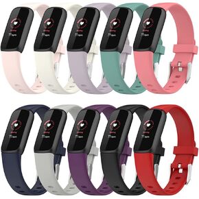 متوافق مع Fitbit Luxe، سوار معصم بديل من السيليكون الناعم المسامي لتتبع اللياقة البدنية، سوار رياضي للنساء والرجال، صغير وكبير