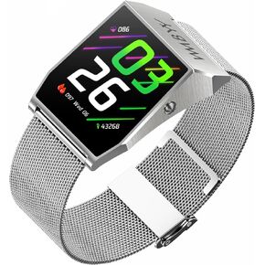 Activity Fitness Tracker with 24/7 Heart Rate, Blood Oxygen, Blood Pressure and Sleep Tracker, 24 Sports Mode, 5 ATM Water Resistant, 304 Stainless Steel, Fitness Watch for Men Women