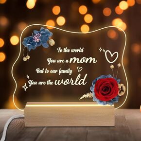 Miofula Gifts for Girlfriend Engraved Night Light, To My Girlfriend Preserved Flowers Rose Gift, I Love You Gifts for Her, Girlfriends Birthday Anniversary Valentines Day Gifts for Her from Boyfriends