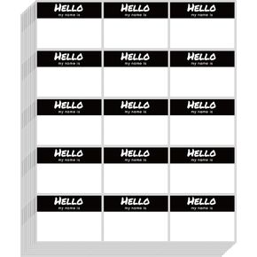 450 قطعة من ملصقات بطاقات الاسم Hello (3 × 2 بوصة) بطاقات الاسم "Hello My Name is" ملصقات أسماء لحديثي الولادة ملصقات اسم الطفل للحفلات ذات الطابع الشخصي والعائلة والمنزل والمكتب والمؤتمرات in Kuwait