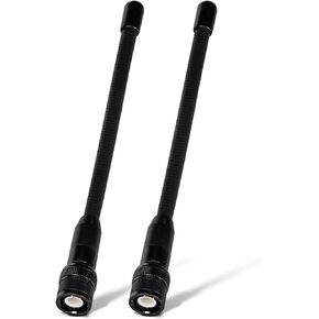 Eightwood BNC Handheld Scanner Antenna 2-Pack Dual Band 144/430MHz VHF UHF Flexible Ham Amateur Radio Antenna 6in for BC125AT BC75XLT Scanner ICOM IC-V8 IC-A14